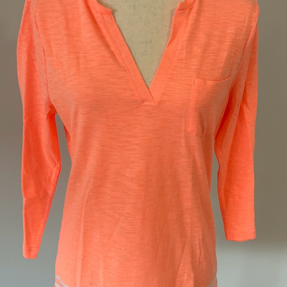 NWT Gap Orange Tunic Polo Top with Relaxed Fit